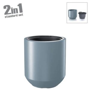 САКСИЯ (2 В 1) СИВА HEOS КРЪГЛА Φ39x35см 1/4КУБ