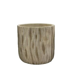 САКСИЯ БЕЖОВА КРЪГЛА ВЕРТИКАЛНИ ИЗВИТИ СРЕДНА - Φ15x14.5см 12/20 КУТИЙКИ