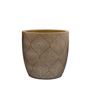САКСИЯ КАФЯВА/БЯЛА КРЪГЛА С ФОРМИ, СРЕДНА - Φ15x14.5см 12/20 КУТИЙКИ
