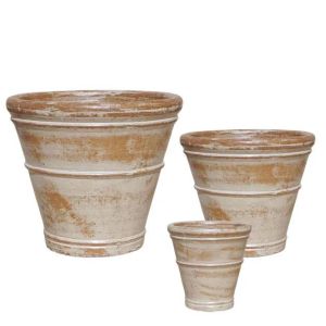 САКСИЯ КРЕМ АНТИЧЕН КОМПЛЕКТ/3 КРЪГЛИ Д:55x48, М:42x37, Ш:32x32см 6/ПАЛИТРА