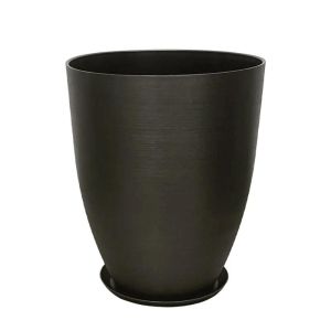 САКСИЯ ОТ КАМЪК ПОЛИСМОЛА С ЧИНИЯ, ОБСИДИАН СИВА,ГОЛЯМА - Φ43x52.5см