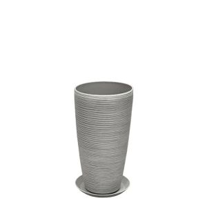 САКСИЯ ОТ КАМЪК ПОЛИСМОЛА С ЧИНИЯ, СИВА, ОТ СТАРА ГЛИНА, МАЛКА - Φ23x42см