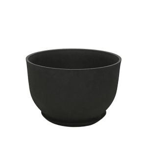 САКСИЯ ОТ КАМЪК ПОЛИСМОЛА С ЧИНИЯ, СРЕДНА КУПА, ЧЕРЕН ВЪГЛЕН - Φ45x30см