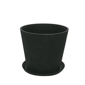 САКСИЯ ОТ КАМЪК ПОЛИСМОЛА С ЧИНИЯ, ЧЕРНА, ВЪГЛЕН, СРЕДНА - Φ40x35.5см