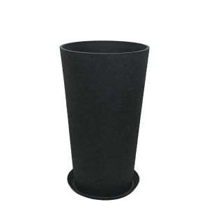 САКСИЯ ОТ КАМЪК ПОЛИСМОЛА С ЧИНИЯ, ЧЕРНА,, НА, ВИСОКА, СРЕДНА - Φ36.5x62см