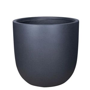 САКСИЯ ОТ ФИБЕРГЛИНА 5XГОЛЯМА, ЧЕРНА, КРЪГЛА - Φ90x85см
