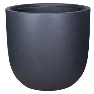 САКСИЯ ОТ ФИБЕРГЛИНА 6XГОЛЯМА, ЧЕРНА, КРЪГЛА - Φ110.5x110.5 см