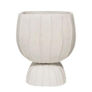 САКСИЯ ОТ ФИБЕРГЛИНА С КРЕМАВА ОСНОВА - 32,5x32,5x39,5 см 1/KIB