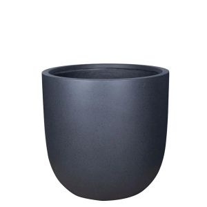 САКСИЯ ОТ ФИБЕРГЛИНА, 4XГОЛЯМА, ЧЕРНА, КРЪГЛА - Φ75x72.5 см