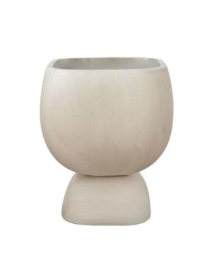САКСИЯ ОТ ФИБЕРГЛИНА, БЯЛА - 32,5x32,5x39,5 см 1/КУТИЯ