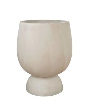 САКСИЯ ОТ ФИБЪРГЛИНА С ОСНОВА С ЧЕТКИ, ЦВЯТ ОТ БЯЛ - Φ35x45см 1/КУТИЯ