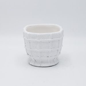 САКСИЯ, ЦИМЕНТ, БЯЛА, 14,5x14,5x13см