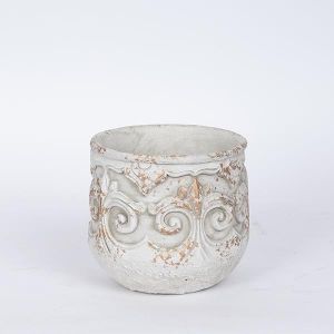 ЦИМЕНТОВА САКСИЯ БЯЛ 15.5x15.5x14см