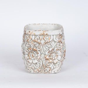 ЦИМЕНТОВА САКСИЯ БЯЛА 15x15x14.5см