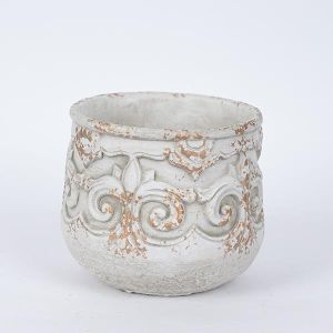 ЦИМЕНТОВА САКСИЯ БЯЛА 18x18x16см
