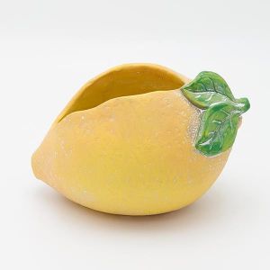 ВАЗА ОТ ЦИМЕНТ С ДИЗАЙН С ЛИМОН 21X15X13.5СМ