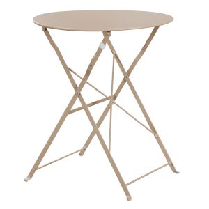 ГРАДИНСКА КРЪГЛА СГЪВАЕМА МАСА SOPHIE HM6336.04 МЕТАЛ В КАПУЧИНО Φ60X70HСМ.