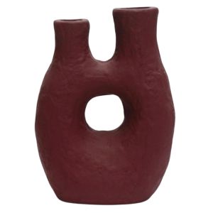 ДЕКОРАТИВНА ВАЗА NAMENTIS HM4665.03S ТЕРАКОТА В КЕСТЕНОЧЕРВЕН ЦВЯТ - 26X15X32.5ВСМ.
