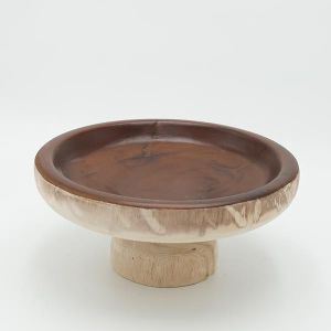 ДЕКОРАТИВНА КУПА, ДЪРВЕНА, КАФЯВА, 25x11см