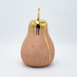 ДЕКОРАТИВНА ФИГУРА КРУША КРЕМ-ЗЛАТИСТА 17.5X17.5X30.5СМ