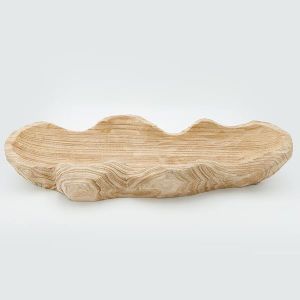 ДЕКОРАТИВНО ПЛАТО ДЪРВЕНО СВЕТЛО КАФЯВО 55X23X9СМ
