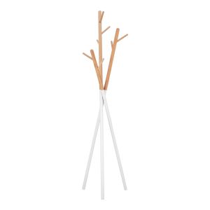 ЗАКАЧАЛКА SIGAR МЕТАЛ-ДЪРВО В БЯЛО-ЕСТЕСТВЕН ЦВЯТ 49X51X187СМ