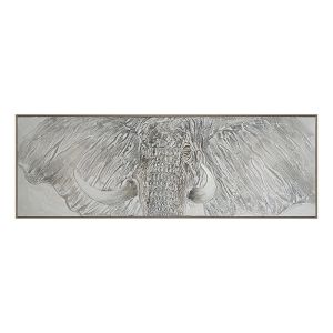 КАРТИНА ВЪРХУ ПЛАТНО С ПЛАСТМАСОВА РАМКА СЛОН 150X5X50СМ