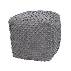 КВАДРАТЕН ПУФ FL481 СИВ ЦВЯТ 45X45X45СМ