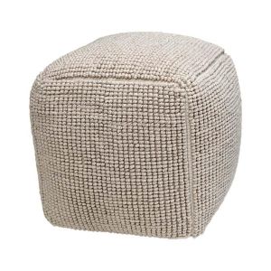 КВАДРАТЕН ПУФ FL822 БЕЖОВ ЦВЯТ 45X45X45СМ