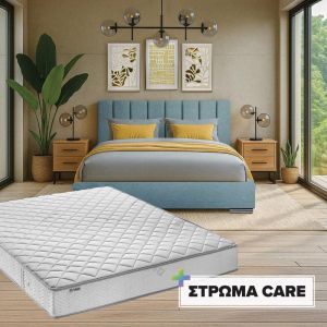 КОМПЛЕКТ ДВОЙНО ЛЕГЛО UDINE НЕБЕСНО СИН ЦВЯТ 167X214X115СМ С МАТРАК CARE 160X200 UDN