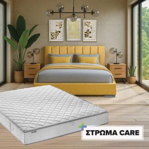 КОМПЛЕКТ ДВОЙНО ЛЕГЛО UDINE ЦВЯТ ГОРЧИЦА 167X214X115СМ С МАТРАК CARE 160X200 UDN
