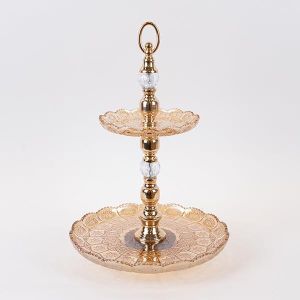 ОРДЬОВЪР 2 ЕТАЖА МЕТАЛНА ЗЛАТИСТА 50X17X30СМ