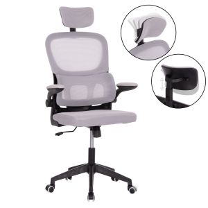 ОФИС СТОЛ BASTON HM18236.02 СИВ МРЕЖЕСТЕН ПЛАТ И ЧЕРНА PP РАМКА 64X60X127ВСМ.