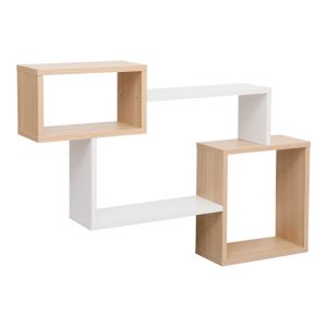 СТЕНЕН РАФТ BELDRA В ЕСТЕСТВЕН БЯЛ ЦВЯТ 84X15X57.8 СМ