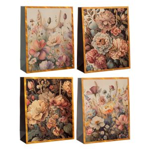 ХАРТИЕНА ТОРБИЧКА С ЦВЕТЯ 26X32X10CM 4 ДИЗАЙНА