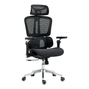 ОФИС СТОЛ JEFFER MESH В ЧЕРЕН ЦВЯТ 67X62X115-125СМ