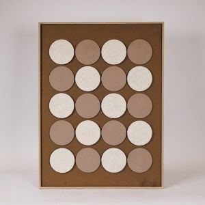 КАРТИНА ПЛАТНО С 3D ДИЗАЙН, КАФЯВО - БЕЖОВО 60X2.9X80СМ