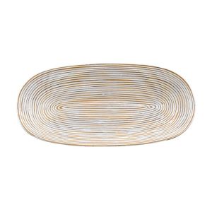 ДЕКОРАТИВНА ЧИНИЯ FL1293 ПОЛИСМОЛА БЯЛО-ЗЛАТНО 40X20X5СМ