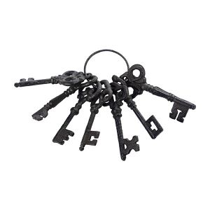 ДЕКОРАТИВНИ КЛЮЧОВЕ ОТ ЧУГУН, КАФЯВИ 6.5X4.5X15.5СМ