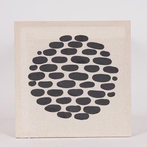КАРТИНА ПЛАТНО С РЕЛЕФЕН МОДЕЛ, КРЪГЪЛ ДИЗАЙН, БЯЛО - ЧЕРНО, 35,5X2X35,5 СМ