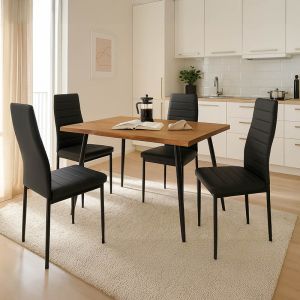КОМПЛЕКТ ТРАПЕЗНА МАСА И СТОЛОВЕ NEVE-PARKER ОТ 5 ЧАСТИ 120X80X75СМ