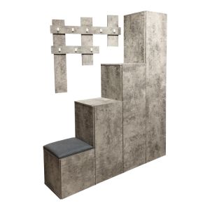 МЕБЕЛИ ЗА АНТРЕ NENICH В СИВ ДЪБОВ НЮАНС 150X37X180СМ