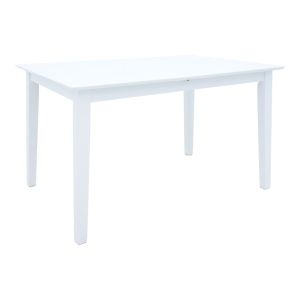 РАЗТЕГАТЕЛНА ДЪРВЕНА МАСА MABOR В БЯЛ ЦВЯТ 120-150X80X73.8СМ