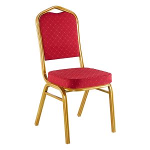 СТОЛ HILTON, ПЛАТ, ЧЕРВЕНО-МЕТАЛНО ЗЛАТИСТ, 45X51X96СМ
