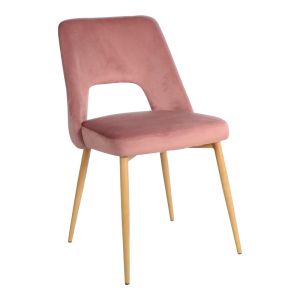 СТОЛ MURDE, КАДИФЕ ОТ ГНИЛА ЯБЪЛКА И МЕТАЛНИ КРАКА В ЕСТЕСТВЕН ЦВЯТ 48.5X61X89СМ