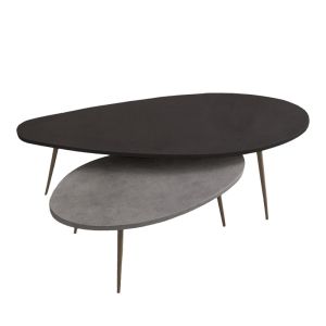 ХОЛНА МАСА MONTY 2 БР. В ЧЕРНО-СИВ НЮАНС 116X46X46СМ