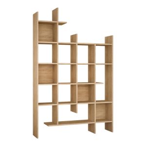 БИБЛИОТЕКА MANCO В ЦВЯТ ДЪБ 122X25.5X188СМ
