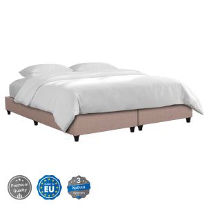 ЗА ДВОЙНО ЛЕГЛО SIGGY HM21217.01 - БЕЖОВ ПЛАТ - ЗА МАТРАК 160X200СМ.
