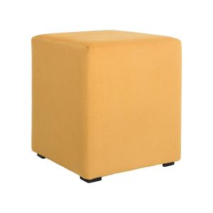 КВАДРАТНА ТАБУРЕТКА BOXY ЖЪЛТ ЦВЯТ 35X35X41СМ