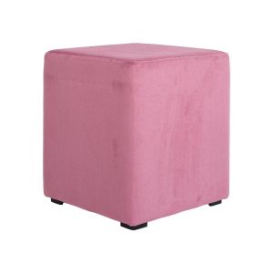 КВАДРАТНА ТАБУРЕТКА BOXY РОЗОВ ЦВЯТ 35X35X41СМ